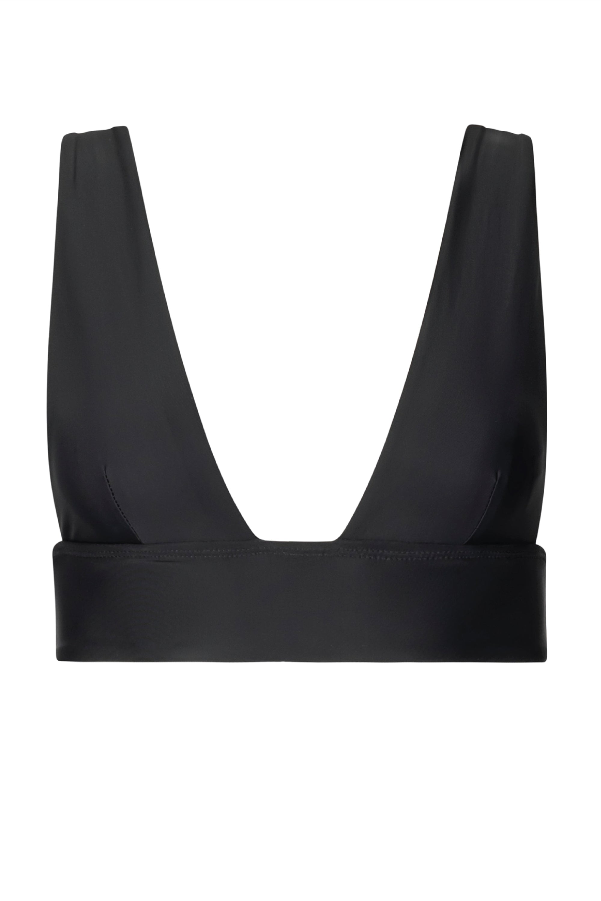 Escante Women's Thick Band Bikini Top, Black, One Size 