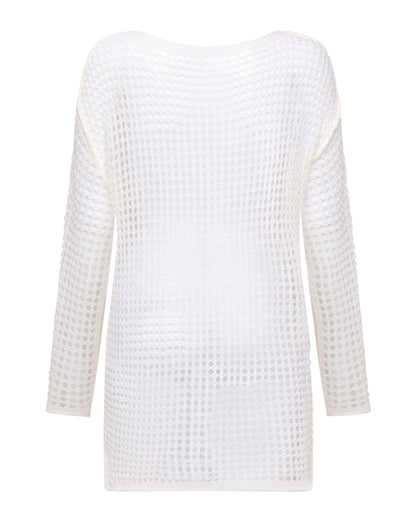 CORI - LONG SLEEVE TUNIC - WHITE